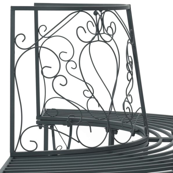 vidaXL Stromová lavička 4-Počet miest 160 x 80 x 89 cm Oceľ – Obrázok 5