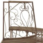 vidaXL Stromová lavička 4-Počet miest 160 x 80 x 89 cm Oceľ – Obrázok 5