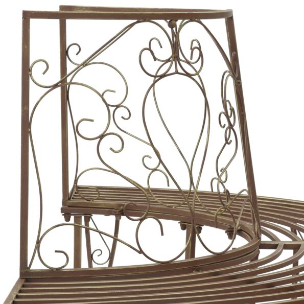 vidaXL Stromová lavička 4-Počet miest 160 x 80 x 89 cm Oceľ – Obrázok 5