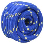 vidaXL Lano na čln 10 m 3 Modrá PP – Obrázok 3