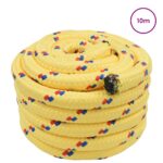 vidaXL Lano na čln 10 m 4 Žltá PP – Obrázok 2