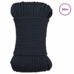 vidaXL Lano na čln Královská modrá 50 m Polyester – Obrázok 2