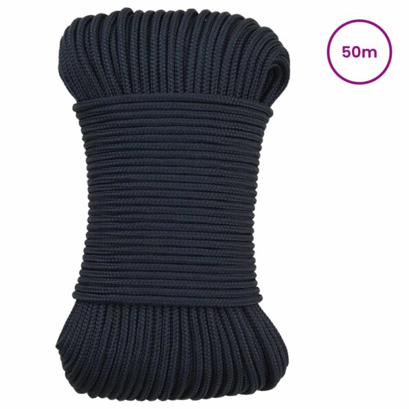 vidaXL Lano na čln Královská modrá 50 m Polyester – Obrázok 2