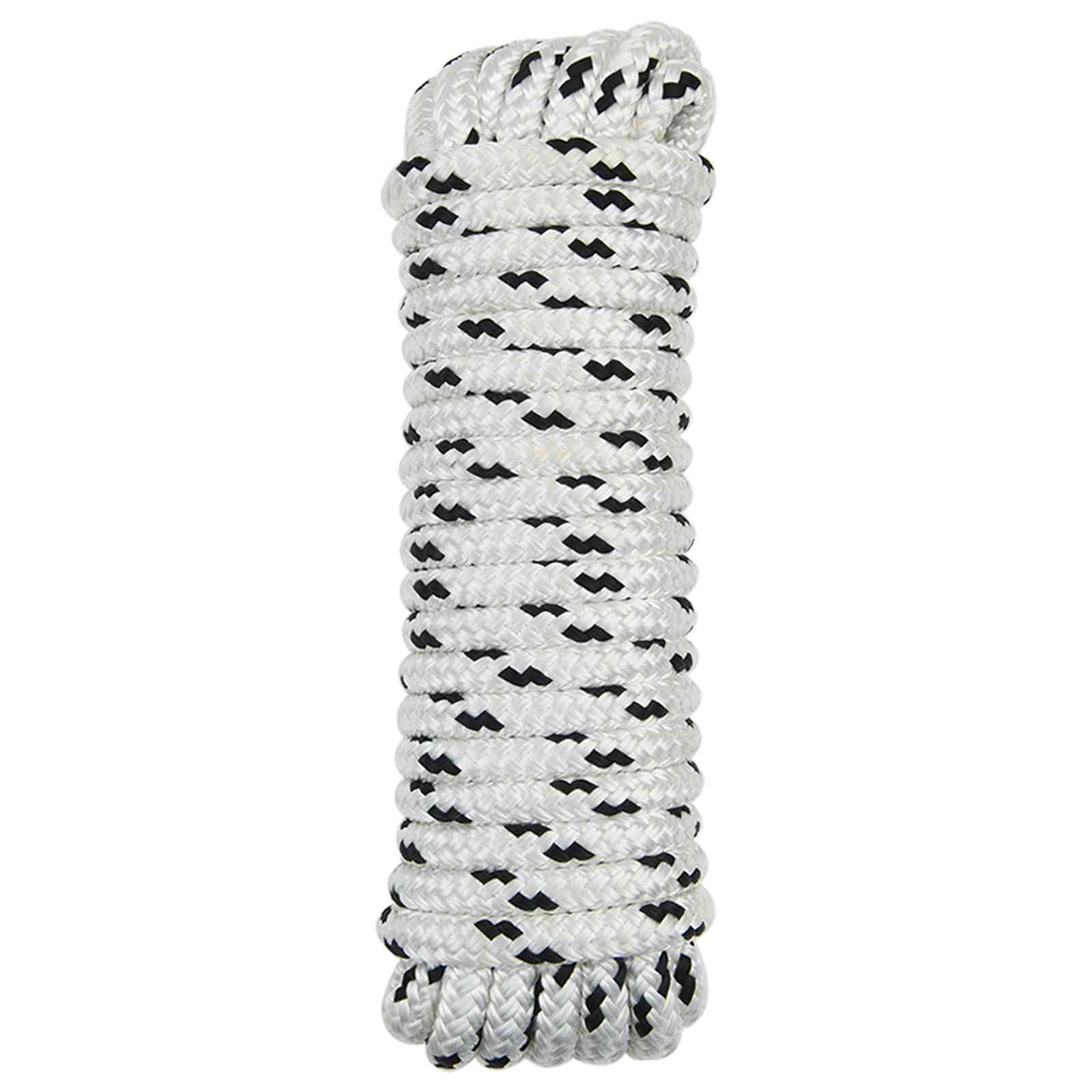 42029764_1.jpg vidaXL Lano na čln 9 m 1.6 Biela a čierna Polyester – Obrázok 1