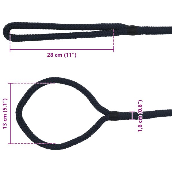vidaXL Lano na čln 9 m 1.6 Královská modrá Polyester – Obrázok 7