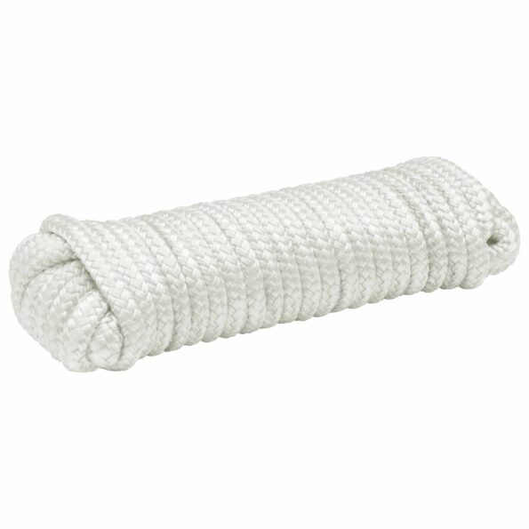 vidaXL Lano na čln 6 m 1 Biela Polyester – Obrázok 3