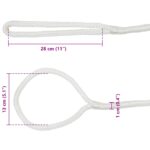 vidaXL Lano na čln 12 m 1 Biela Polyester – Obrázok 7