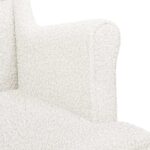 vidaXL Kreslo Krémová Bouclé – Obrázok 7