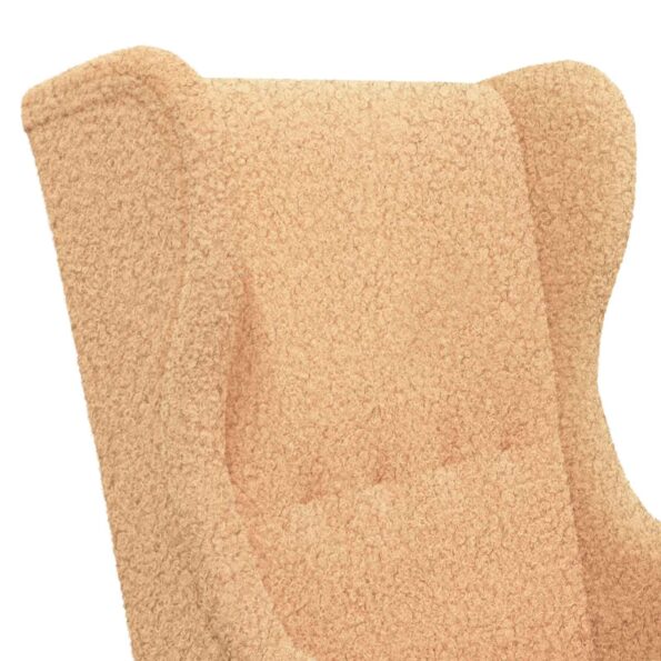 vidaXL Kreslo Béžová Bouclé – Obrázok 8