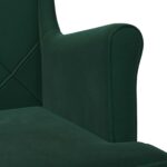 vidaXL Kreslo Tmavozelená Zamat – Obrázok 7