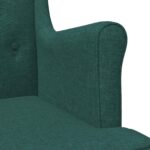 vidaXL Kreslo Tmavozelená Látka – Obrázok 7
