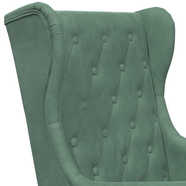 vidaXL Kreslo Morská zelená Zamat – Obrázok 8