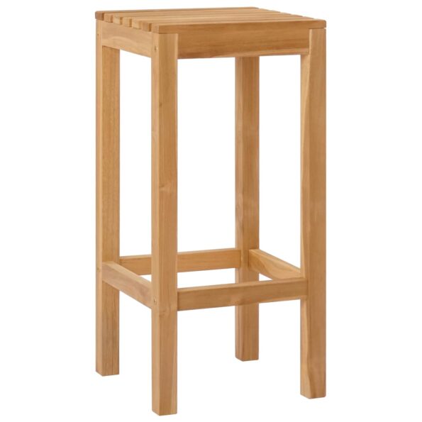 vidaXL Barová stolička 4 pcs Prírodná Husté teakové drevo – Obrázok 3