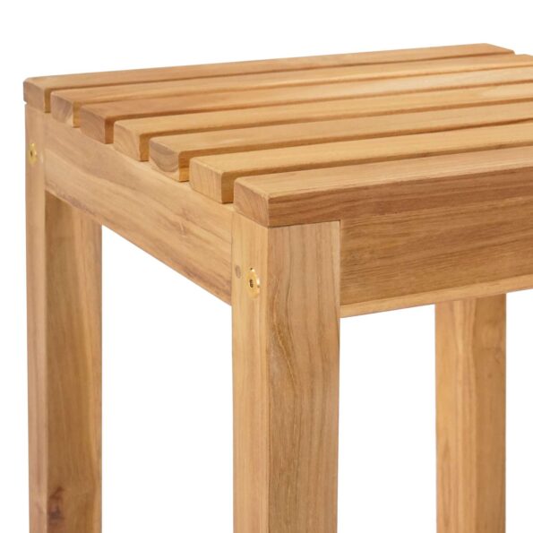 vidaXL Barová stolička 4 pcs Prírodná Husté teakové drevo – Obrázok 7