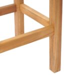 vidaXL Barová stolička 4 pcs Prírodná Husté teakové drevo – Obrázok 8