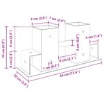 Pomocník na stohovanie dreva 12 pcs Strieborná 34 x 10 x 15 cm Oceľ – Obrázok 11