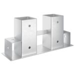 Pomocník na stohovanie dreva 12 pcs Strieborná 34 x 10 x 15 cm Oceľ – Obrázok 2