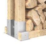Pomocník na stohovanie dreva 12 pcs Strieborná 34 x 10 x 15 cm Oceľ – Obrázok 3