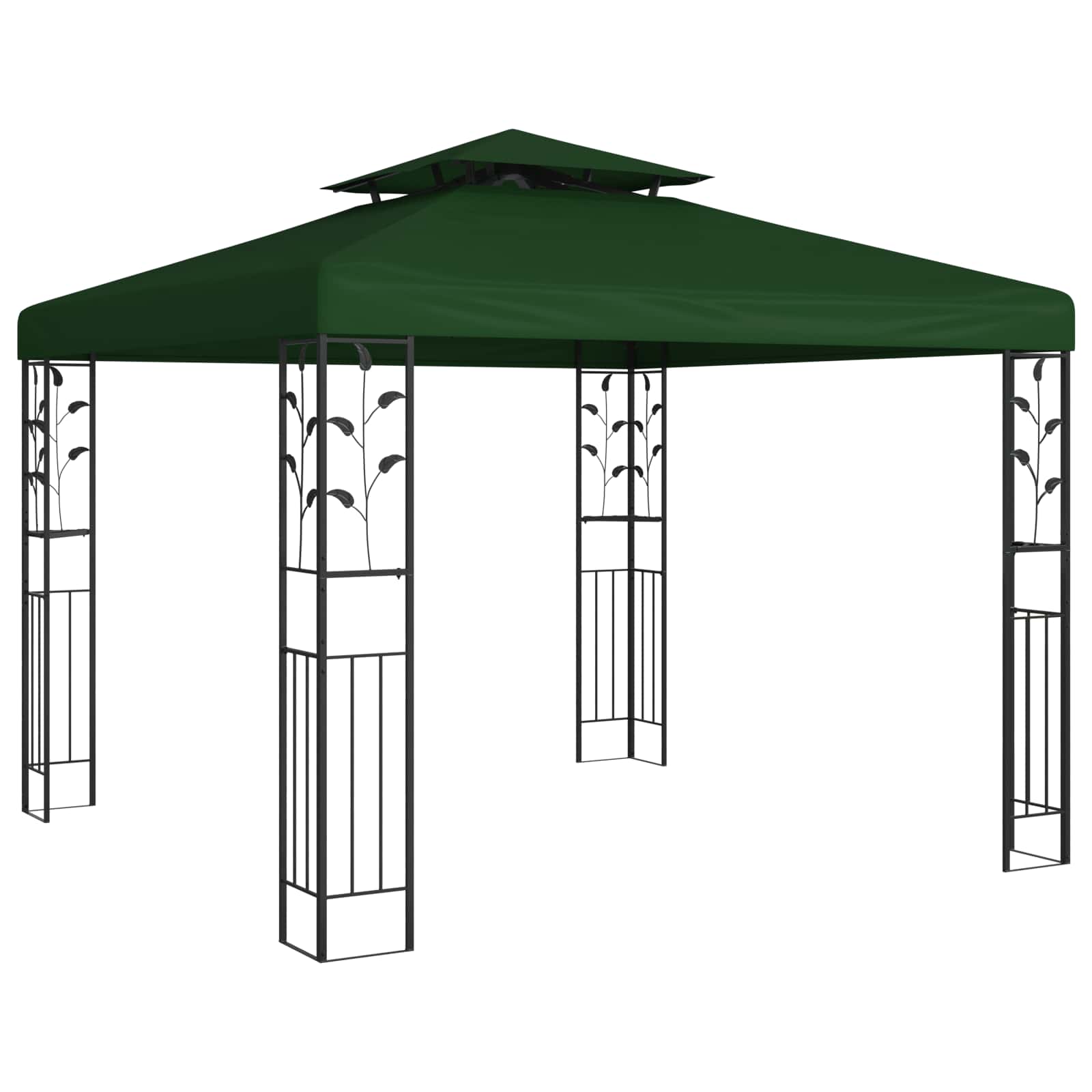 42030526_1.jpg vidaXL Altánok 3 x 3 x 2,68 m Zelená Polyester a oceľ – Obrázok 1