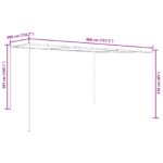 vidaXL Altánok 4 x 3,98 x 2,67 m Zelená Polyester a oceľ – Obrázok 9