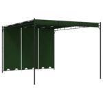 vidaXL Altánok 4 x 3 x 2,3 m Zelená Polyester a oceľ
