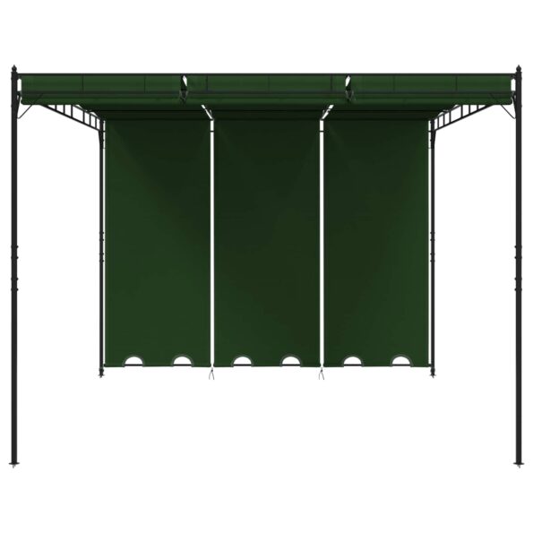 vidaXL Altánok 4 x 3 x 2,3 m Zelená Polyester a oceľ – Obrázok 3