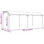 vidaXL Altánok 6 x 3 x 2,55 m Zelená – Obrázok 8