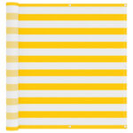 vidaXL Balkónová obrazovka Žltá a biela 110 x 600 cm Oxfordská látka – Obrázok 2