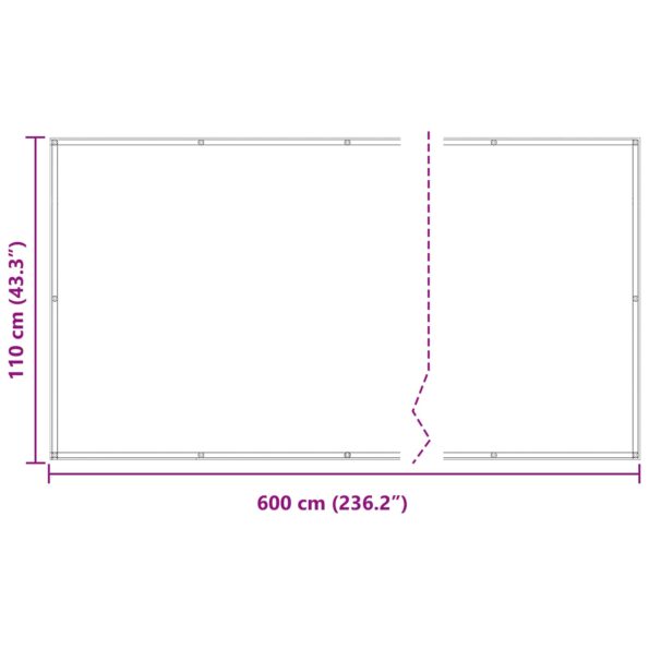 vidaXL Balkónová obrazovka Žltá a biela 110 x 600 cm Oxfordská látka – Obrázok 8