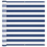 vidaXL Balkónová obrazovka Modrá a biela 120 x 200 cm – Obrázok 2