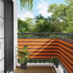 vidaXL Balkónová obrazovka Oranžová a hnedá 75 x 200 cm