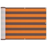 vidaXL Balkónová obrazovka Oranžová a hnedá 75 x 200 cm – Obrázok 2