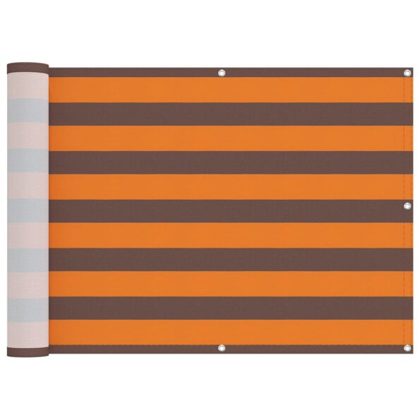 vidaXL Balkónová obrazovka Oranžová a hnedá 75 x 200 cm – Obrázok 2