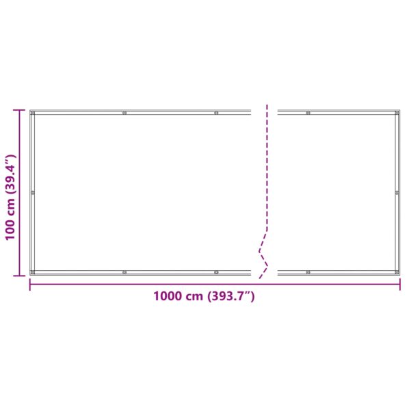 vidaXL Balkónová obrazovka Oranžová 100 x 1000 cm Oxfordská látka – Obrázok 7