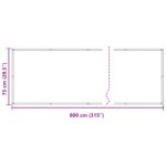 vidaXL Balkónová obrazovka Vínovo červená 75 x 800 cm – Obrázok 7