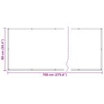 vidaXL Balkónová obrazovka Vínovo červená 90 x 700 cm – Obrázok 7