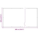 vidaXL Balkónová obrazovka Vínovo červená 120 x 600 cm – Obrázok 7