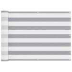 vidaXL Balkónová obrazovka Svetlo šedá a biela 75 x 500 cm – Obrázok 2