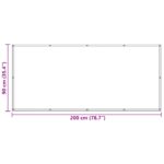vidaXL Balkónová obrazovka Svetlo šedá a biela 90 x 200 cm – Obrázok 8