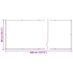 vidaXL Balkónová obrazovka Svetlo šedá a biela 90 x 400 cm – Obrázok 8