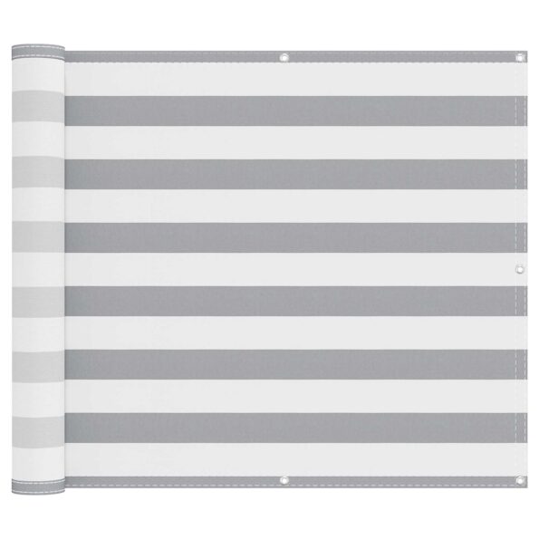 vidaXL Balkónová obrazovka Svetlo šedá a biela 90 x 600 cm – Obrázok 2