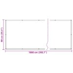 vidaXL Balkónová obrazovka Svetlo šedá a biela 90 x 1000 cm – Obrázok 8