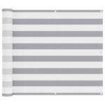 vidaXL Balkónová obrazovka Svetlo šedá a biela 100 x 300 cm – Obrázok 2