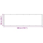 vidaXL Balkónová obrazovka Svetlo šedá a biela 100 x 300 cm – Obrázok 8