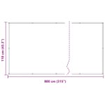 vidaXL Balkónová obrazovka Svetlo šedá a biela 110 x 800 cm – Obrázok 8