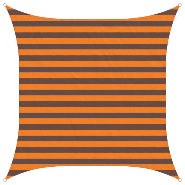 vidaXL Slnečná plachta Oranžová a hnedá 2 x 2 m 100% polyester Oxford – Obrázok 2