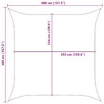 vidaXL Slnečná plachta Oranžová a hnedá 4 x 4 m 100% polyester Oxford – Obrázok 10