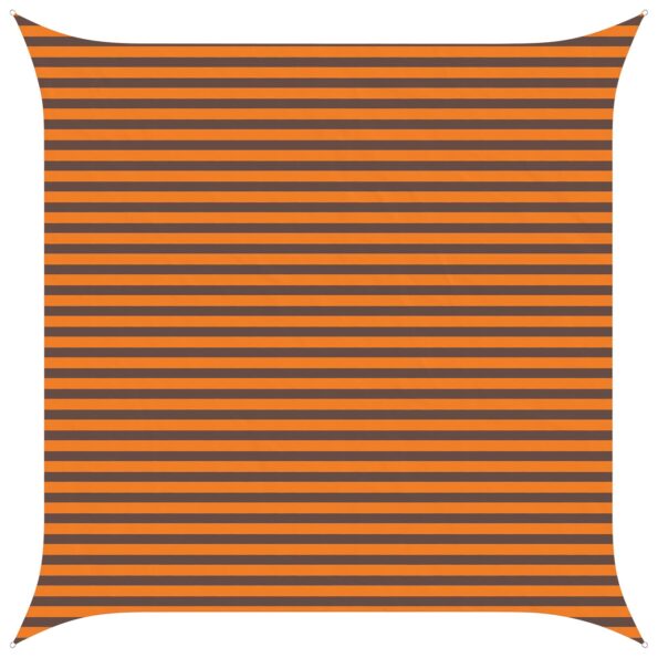 vidaXL Slnečná plachta Oranžová a hnedá 4 x 4 m 100% polyester Oxford – Obrázok 2