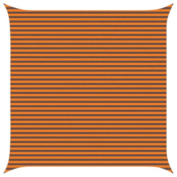 vidaXL Slnečná plachta Oranžová a hnedá 5 x 5 m 100% polyester Oxford – Obrázok 2