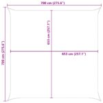 vidaXL Slnečná plachta Oranžová a hnedá 7 x 7 m 100% polyester Oxford – Obrázok 10
